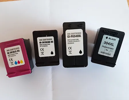 refilled, compatible ink cartridges